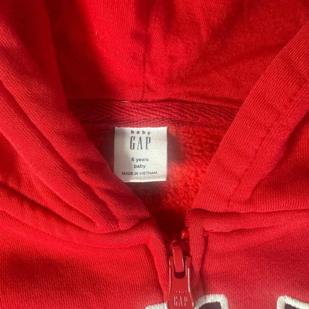 Red Gap baby zip up hoodie Size 5 years - Picture 3 of 4